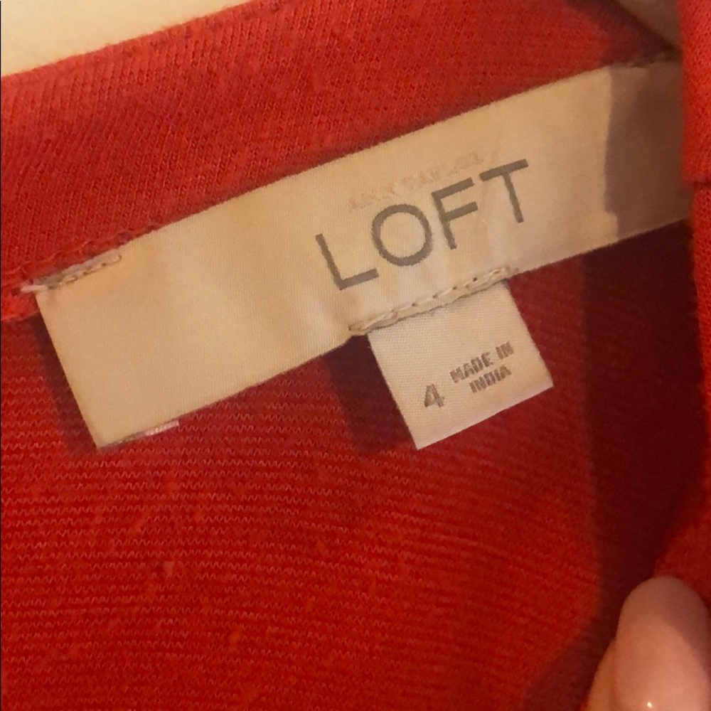 Loft Red Fit & Flare Dress - Picture 5 of 7